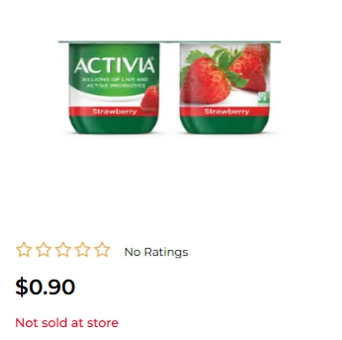 Activia Yogurt Strawberry 4oz image