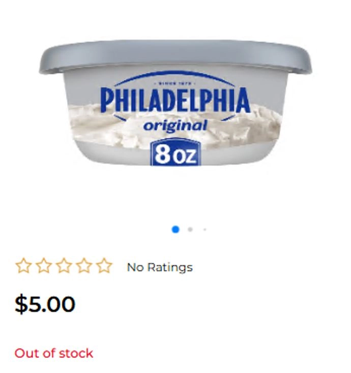 Philadelphia Cream Cheese Tub 8oz image