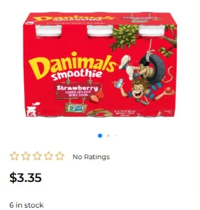 Dannon Danimals Strawberry Explosion 6pk 3.1oz image