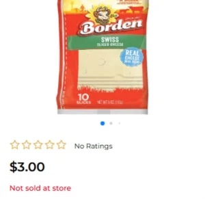 Borden Cheese Slices Natural Swiss 5oz image