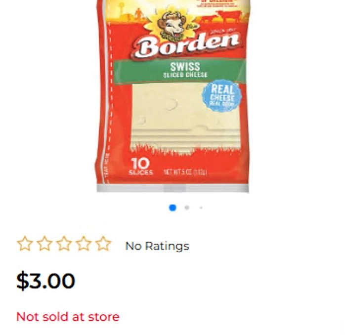 Borden Cheese Slices Natural Swiss 5oz image