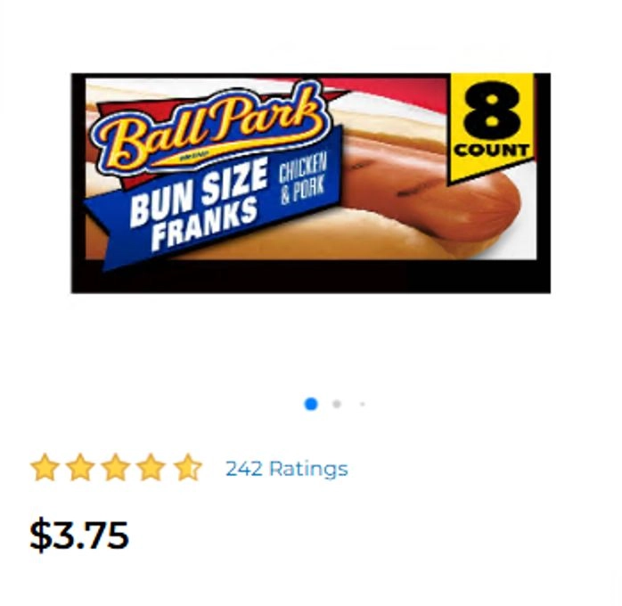 Ball Park Hot Dogs Bun Length 15oz image