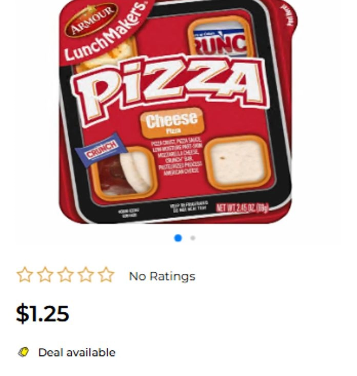 Armour Lunchmakers Cheese Pizza 2.45oz image