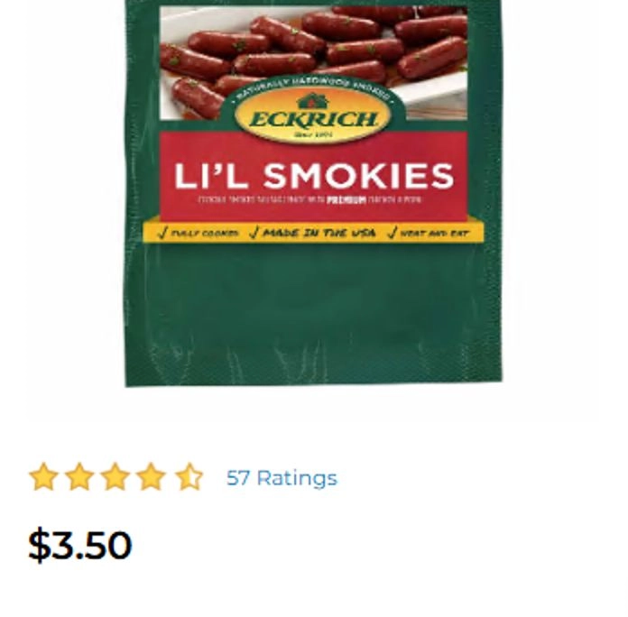 Eckrich Cocktail Sausage 14oz image