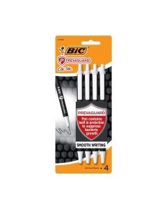 BIC PrevaGuard Clic Stic Ballpoint Pen, Medium Point (1.0mm), 4 pk image