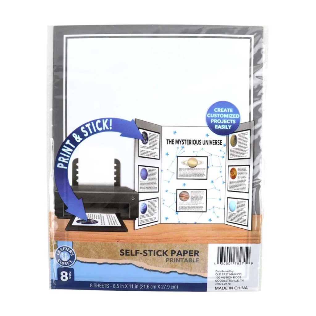 Crafter’s Closet Printable Self Stick Paper, 8 ct image