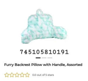 Furry Backrest Pillow with Handle, Assorted image