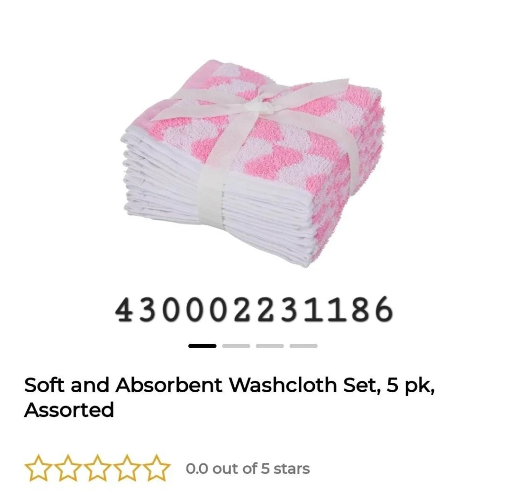 Soft and Absorbent Washcloth Set, 5 pk, Assorted image