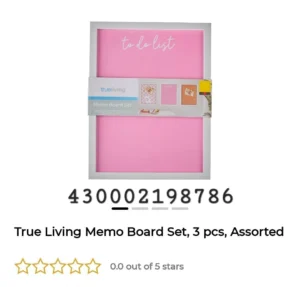 True Living Memo Board Set, 3 pcs, Assorted image