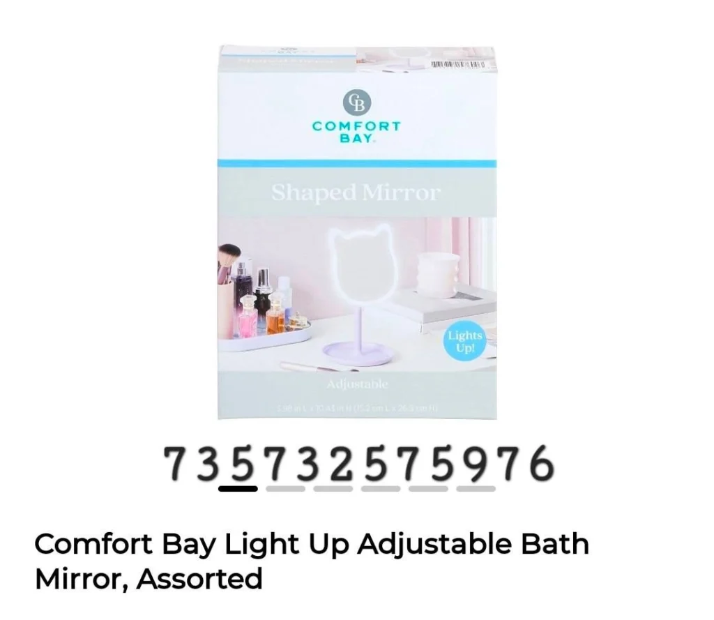 Comfort Bay Light Up Adjustable Bath Mirror, Assorted image