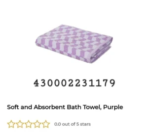 Soft and Absorbent Bath Towel, Purple image