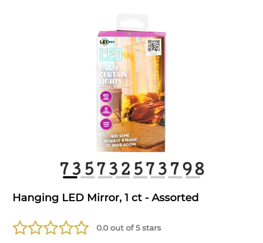 Hanging LED Mirror, 1 ct – Assorted image