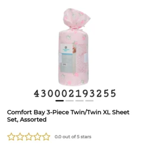 Comfort Bay 3 – Piece Twin/Twin XL Sheet Set, Assorted image