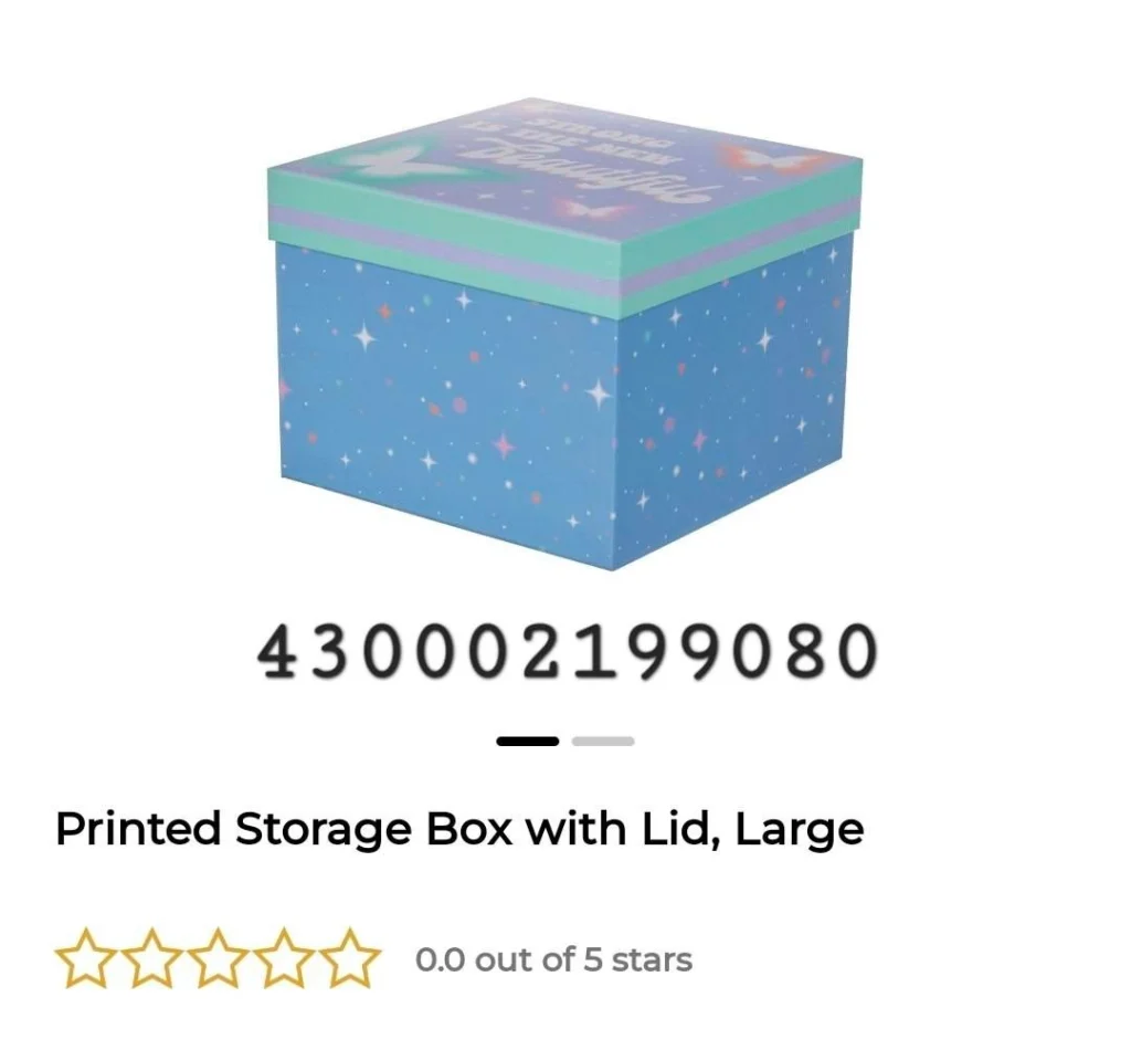 Printed Storage Box with Lid, Large image