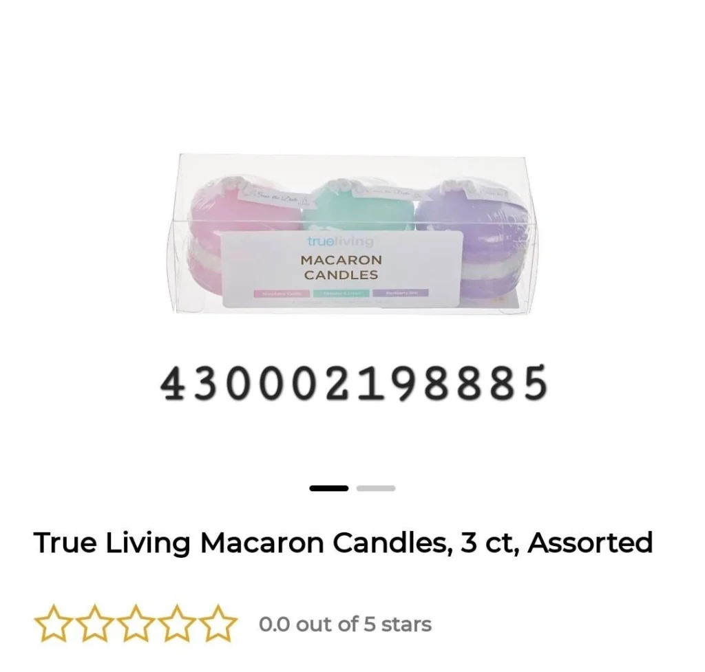 True Living Macaron Candles, 3 ct, Assorted image