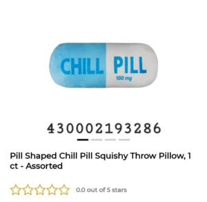 Pill Shaped Chill Pill Squishy Throw Pillow, 1 ct – Assorted image