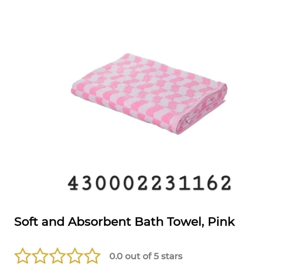 Soft and Absorbent Bath Towel, Pink image