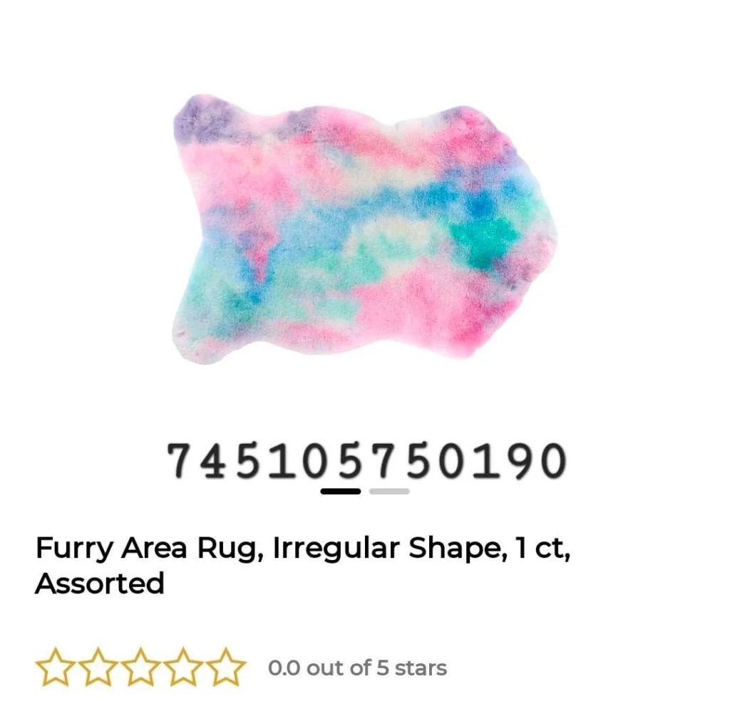 Furry Area Rug, Irregular Shape, 1 ct, Assorted image