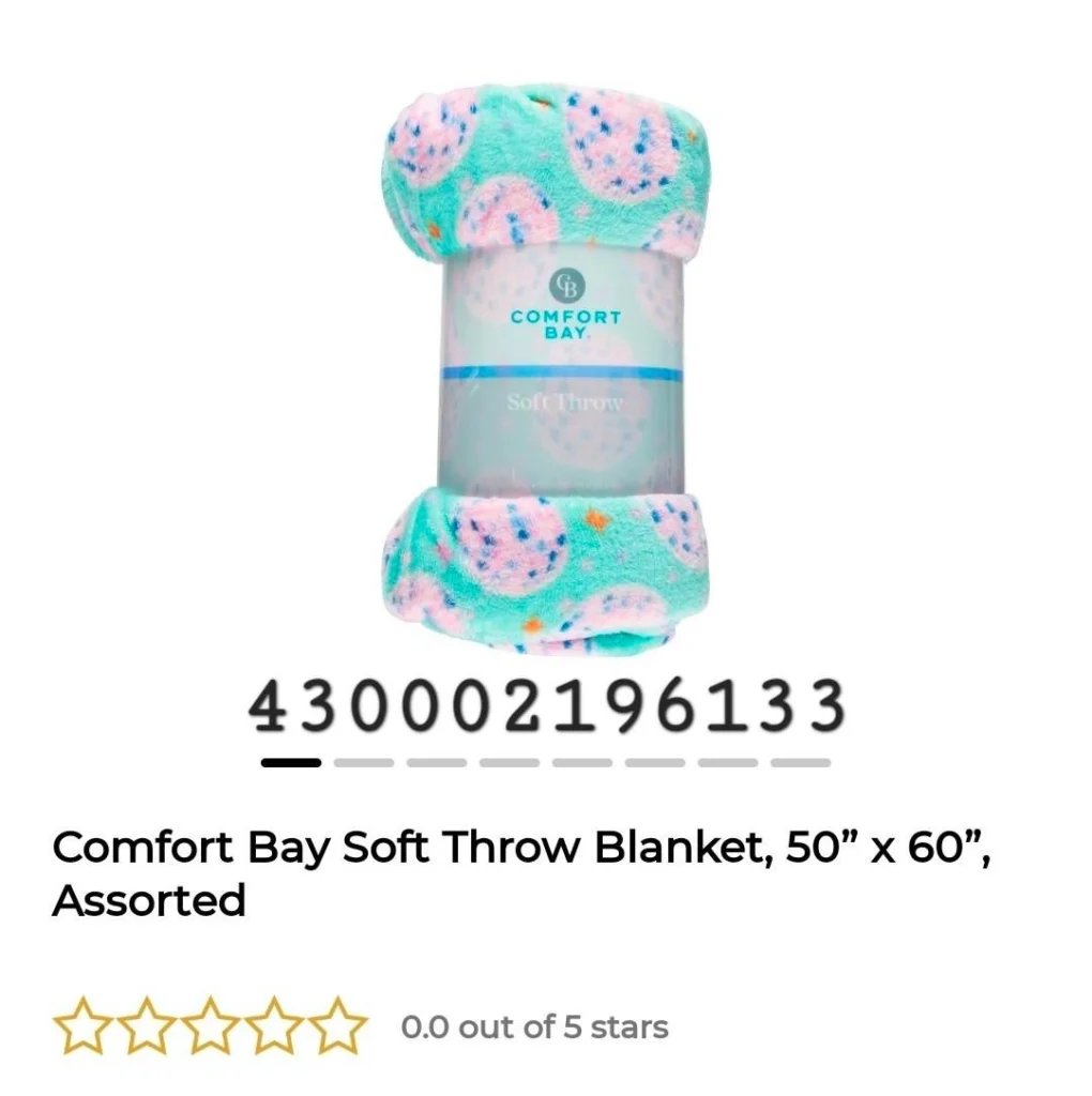 Comfort Bay Soft Throw Blanket, 50″ x 60″, Assorted image