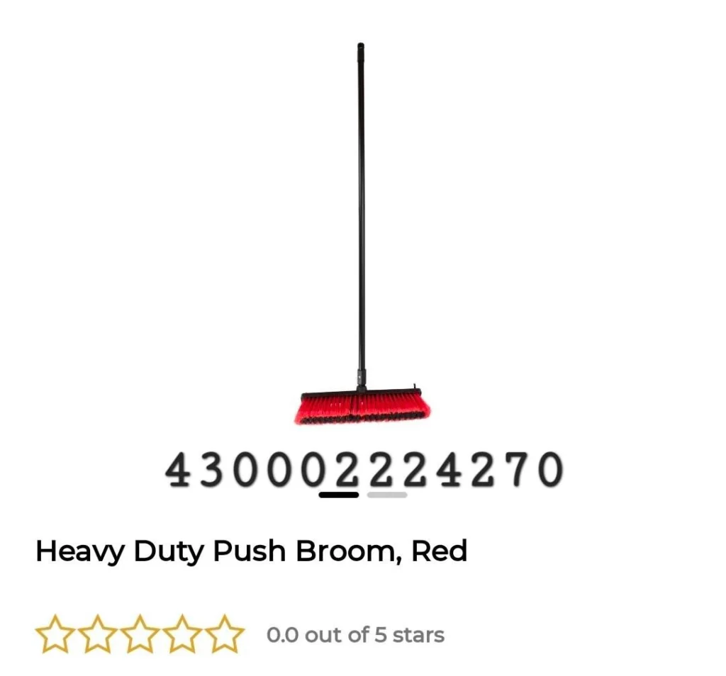 Heavy Duty Push Broom, Red image