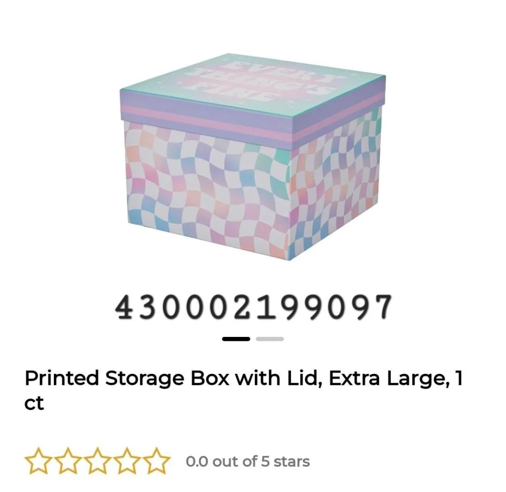 Printed Storage Box with Lid, Extra Large, 1 image