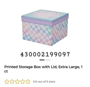Printed Storage Box with Lid, Extra Large, 1 image