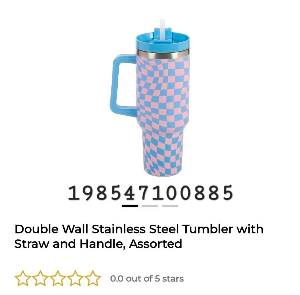 Double Wall Stainless Steel Tumbler with Straw and Handle, Assorted image