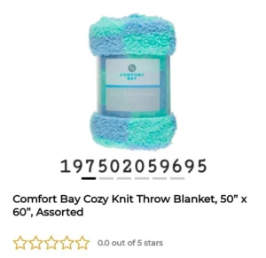 Comfort Bay Cozy Knit Throw Blanket, 50″ x 60″, Assorted image