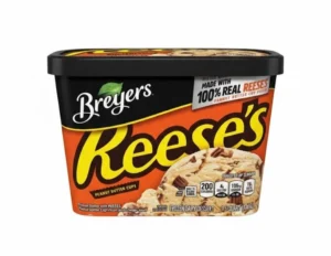 Breyers Peanut Butter Light Ice Cream With Reese’s Peanut Butter Cups and Peanut Butter Swirl, 48 oz image