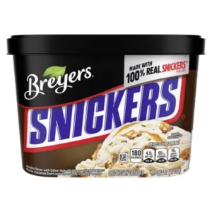 Breyers Light Ice Cream SNICKERS® For a Delicious Frozen Dessert 100% Grade A Milk & Cream, All American Dairy 48 oz image