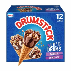 Drumstick Lil’ Drums Vanilla and Chocolate Sundae Cones, 12 ct image