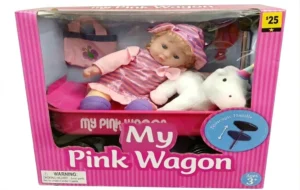 Kid Concepts My Pink Wagon Doll Set image