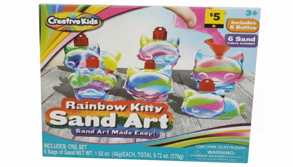 Creative Kids Rainbow Kitty Sand Art kit. image