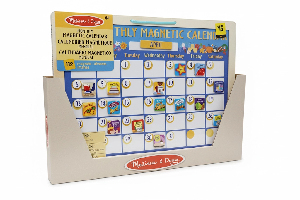 Melissa & Doug Monthly Magnetic Calendar. image