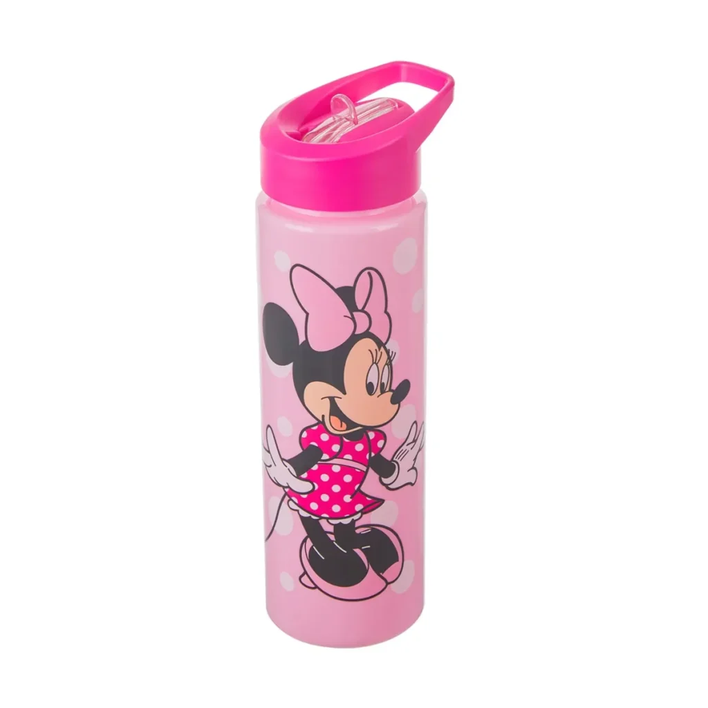 Character Plastic Water Bottle with Flip Straw, 24 oz. penny item image