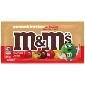 M&Mu2019S Peanut Butter & Jelly Candy Bag, Milk Chocolate and Jelly Flavored Candies, 1.63 Oz Pack