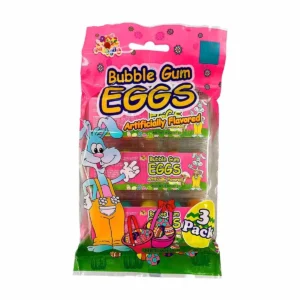 Easter Bubble Gum Eggs in a Carton, 3 pk