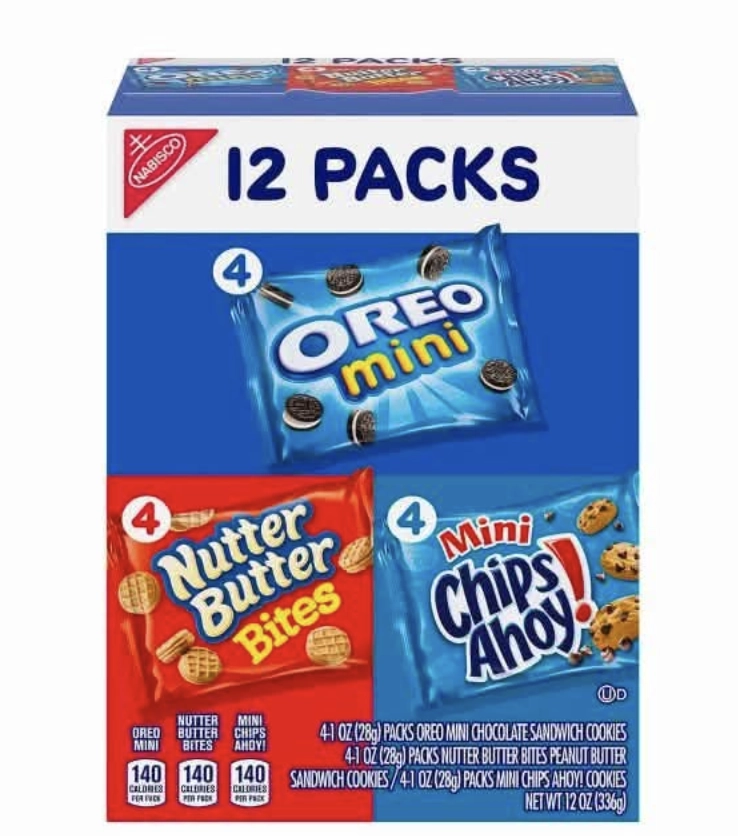 NABISCO Mini Cookies Variety Pack, 12 ct Multipack penny item image