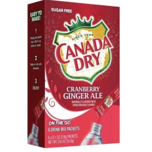 Canada Dry Drink Mix Sticks, Cranberry Ginger Ale - 6 ct