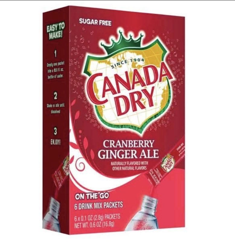 Canada Dry Drink Mix Sticks, Cranberry Ginger Ale - 6 ct penny item image