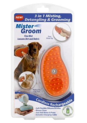 Mister Groom 3 in 1 Misting, Detangling & Grooming Brush penny item image